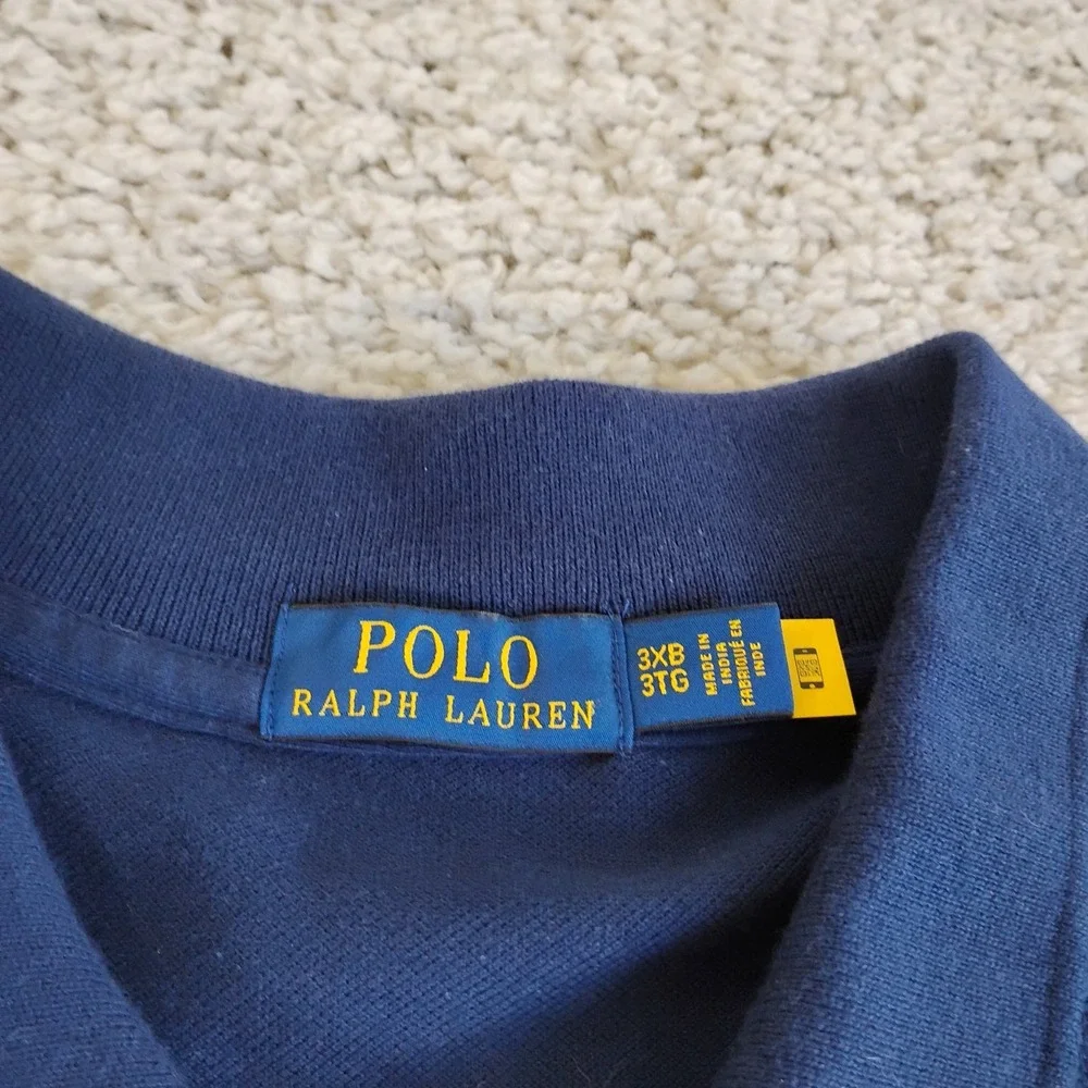 Polo Ralph Lauren Shirt Mens 3XB 3XL Blue Striped Rainbow Pony Designer Preppy